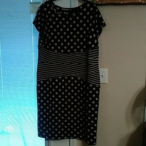 Black and brown spots dress